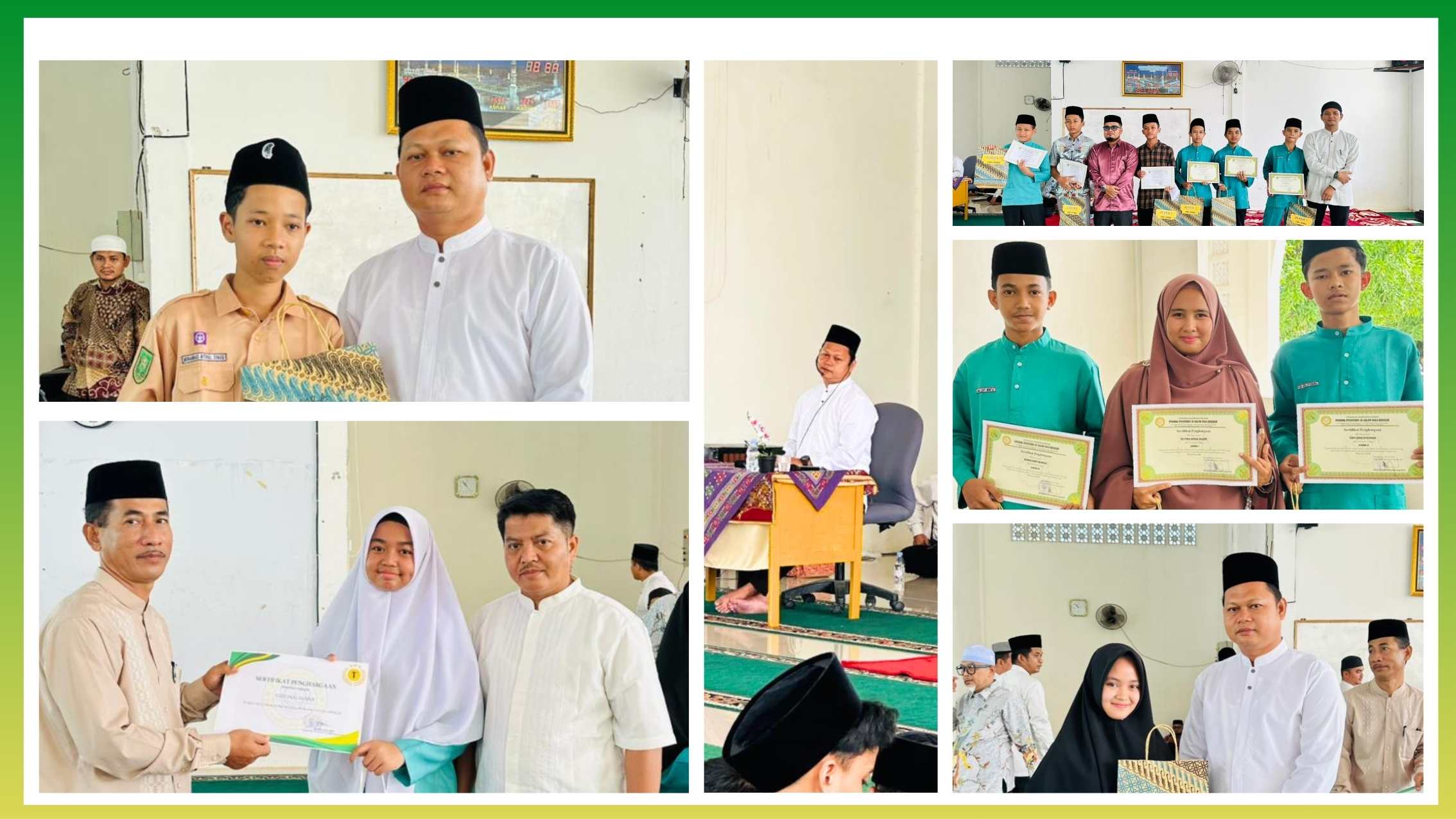 KHIDMAT DAN PENUH HARAPAN, PEMBAGIAN RAPOR SANTRI PONDOK PESANTREN ASSALAM BERLANGSUNG LANCAR